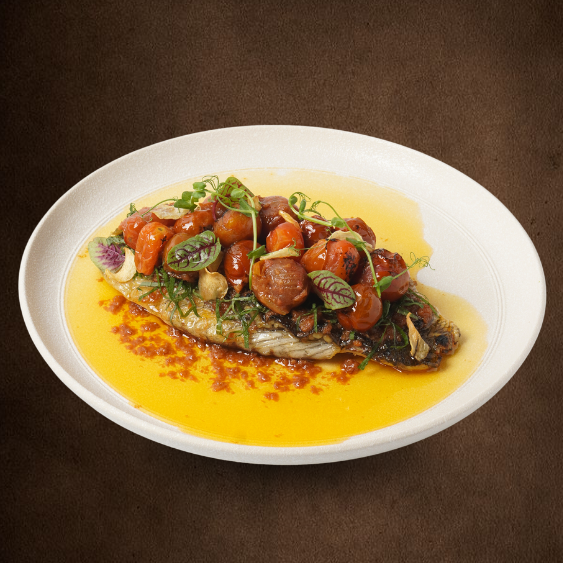 Grilled Sea Bass with Shrimp Butter Sauce